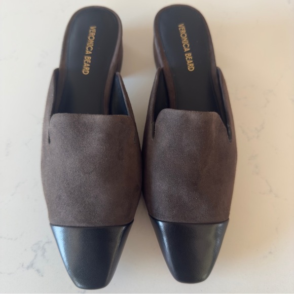 Veronica Beard Cecile Mule In Espresso/Black New Size: 6
